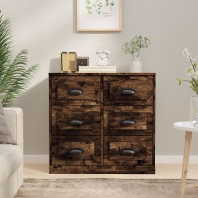 Aparador de madera contrachapada roble ahumado 70x35,5x67,5 cm de , Aparadores - Ref: Foro24-816437, Precio: 141,49 €, Descue...