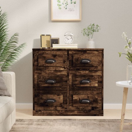 Aparador de madera contrachapada roble ahumado 70x35,5x67,5 cm de , Aparadores - Ref: Foro24-816437, Precio: 141,49 €, Descue...
