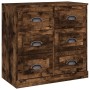 Aparador de madera contrachapada roble ahumado 70x35,5x67,5 cm de , Aparadores - Ref: Foro24-816437, Precio: 141,49 €, Descue...