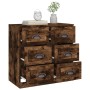 Aparador de madera contrachapada roble ahumado 70x35,5x67,5 cm de , Aparadores - Ref: Foro24-816437, Precio: 141,49 €, Descue...