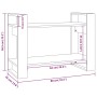 Estantería/divisor de espacios madera pino blanco 80x35x56,5 cm de , Librerías y estanterías - Ref: Foro24-813895, Precio: 40...