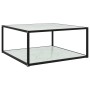 Mesa de centro vidrio templado blanco 60x60x35 cm de , Mesas de centro - Ref: Foro24-322894, Precio: 93,62 €, Descuento: %