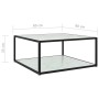 Mesa de centro vidrio templado blanco 60x60x35 cm de , Mesas de centro - Ref: Foro24-322894, Precio: 93,62 €, Descuento: %