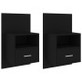 Mesitas de noche de pared 2 unidades negras de , Mesitas de noche - Ref: Foro24-811010, Precio: 125,83 €, Descuento: %