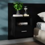 Mesitas de noche de pared 2 unidades negras de , Mesitas de noche - Ref: Foro24-811010, Precio: 125,83 €, Descuento: %