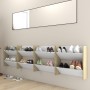 Zapateros de pared 4uds contrachapada blanco y roble 60x18x60cm de , Zapateros y organizadores de calzado - Ref: Foro24-80673...