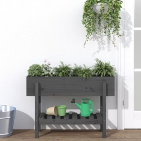 Arriate elevado de jardín madera maciza pino gris 101x30x69 cm de , Maceteros y jardineras - Ref: Foro24-825242, Precio: 74,2...