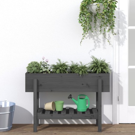 Arriate elevado de jardín madera maciza pino gris 101x30x69 cm de , Maceteros y jardineras - Ref: Foro24-825242, Precio: 74,2...