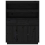 Aparador alto de madera maciza de pino negro 89x40x116,5 cm de , Aparadores - Ref: Foro24-818219, Precio: 208,23 €, Descuento: %