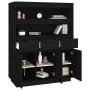 Aparador alto de madera maciza de pino negro 89x40x116,5 cm de , Aparadores - Ref: Foro24-818219, Precio: 208,23 €, Descuento: %
