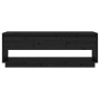 Mueble de TV de madera maciza de pino negro 110,5x34x40 cm de , Muebles TV - Ref: Foro24-813848, Precio: 80,45 €, Descuento: %