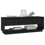 Mueble de TV de madera maciza de pino negro 110,5x34x40 cm de , Muebles TV - Ref: Foro24-813848, Precio: 80,45 €, Descuento: %