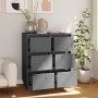 Aparador 2 uds madera maciza de pino gris 32x34x75 cm de , Aparadores - Ref: Foro24-813370, Precio: 101,88 €, Descuento: %