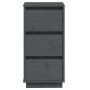 Aparador 2 uds madera maciza de pino gris 32x34x75 cm de , Aparadores - Ref: Foro24-813370, Precio: 101,88 €, Descuento: %