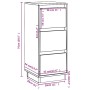 Aparador 2 uds madera maciza de pino gris 32x34x75 cm de , Aparadores - Ref: Foro24-813370, Precio: 101,88 €, Descuento: %