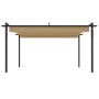 Cenador de jardín con techo retráctil gris taupé 4x3 m de , Carpas y cenadores - Ref: Foro24-318539, Precio: 531,29 €, Descue...