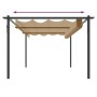 Cenador de jardín con techo retráctil gris taupé 4x3 m de , Carpas y cenadores - Ref: Foro24-318539, Precio: 531,29 €, Descue...