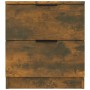 Mesita de noche madera contrachapada color roble ahumado de , Mesitas de noche - Ref: Foro24-817033, Precio: 33,13 €, Descuen...