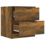Mesita de noche madera contrachapada color roble ahumado de , Mesitas de noche - Ref: Foro24-817033, Precio: 33,13 €, Descuen...