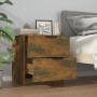 Mesita de noche madera contrachapada color roble ahumado de , Mesitas de noche - Ref: Foro24-817033, Precio: 33,13 €, Descuen...