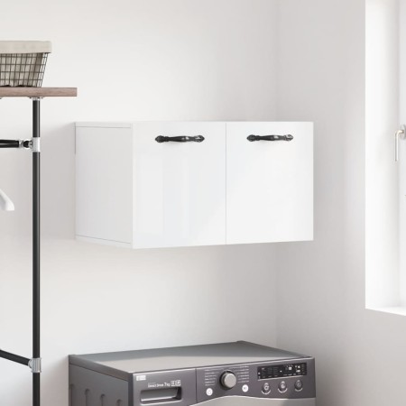 Armario pared madera contrachapada blanco brillo 60x36,5x35 cm de , Taquillas y armarios de almacenamiento - Ref: Foro24-8300...