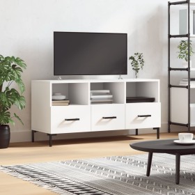 Mueble de TV madera de ingeniería blanco 102x36x50 cm de , Muebles TV - Ref: Foro24-829036, Precio: 64,88 €, Descuento: %