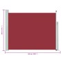Toldo lateral retráctil para patio rojo 140x500 cm de , Sombrillas - Ref: Foro24-317919, Precio: 81,17 €, Descuento: %