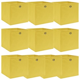 Cajas de almacenaje 10 uds tela amarillo 32x32x32 cm de , Cestas para almacenaje - Ref: Foro24-288367, Precio: 51,70 €, Descu...