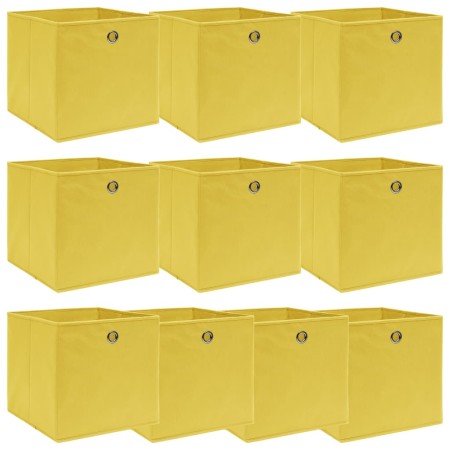 Cajas de almacenaje 10 uds tela amarillo 32x32x32 cm de , Cestas para almacenaje - Ref: Foro24-288367, Precio: 51,70 €, Descu...