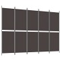 Biombo divisor de 5 paneles de tela marrón 250x180 cm de , Divisores de ambientes - Ref: Foro24-350219, Precio: 55,73 €, Desc...