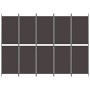 Biombo divisor de 5 paneles de tela marrón 250x180 cm de , Divisores de ambientes - Ref: Foro24-350219, Precio: 55,73 €, Desc...