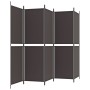 Biombo divisor de 5 paneles de tela marrón 250x180 cm de , Divisores de ambientes - Ref: Foro24-350219, Precio: 55,73 €, Desc...