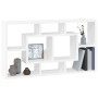 Estantería de pared con 8 compartimentos blanco brillante de , Estantes y estanterías - Ref: Foro24-342591, Precio: 45,51 €, ...