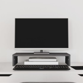 Soporte de monitor madera maciza de pino gris 50x27x10 cm de , Bases y elevadores para ordenadores - Ref: Foro24-813946, Prec...