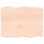 Tablero de mesa madera maciza roble borde natural 80x60x2 cm de , Tableros para mesas - Ref: Foro24-363878, Precio: 56,94 €, ...