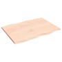 Tablero de mesa madera maciza roble borde natural 80x60x2 cm de , Tableros para mesas - Ref: Foro24-363878, Precio: 56,94 €, ...