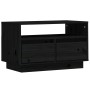 Mueble de TV de madera maciza de pino negro 60x35x37 cm de , Muebles TV - Ref: Foro24-813429, Precio: 65,49 €, Descuento: %
