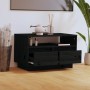 Mueble de TV de madera maciza de pino negro 60x35x37 cm de , Muebles TV - Ref: Foro24-813429, Precio: 65,49 €, Descuento: %