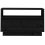 Mueble de TV de madera maciza de pino negro 60x35x37 cm de , Muebles TV - Ref: Foro24-813429, Precio: 65,49 €, Descuento: %