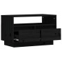 Mueble de TV de madera maciza de pino negro 60x35x37 cm de , Muebles TV - Ref: Foro24-813429, Precio: 65,49 €, Descuento: %