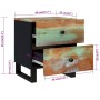 Mesita de noche de madera maciza reciclada 40x33x46 cm de , Mesitas de noche - Ref: Foro24-345218, Precio: 98,31 €, Descuento: %