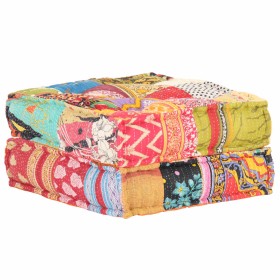 Puf patchwork de tela 60x70x36 cm de , Cojines para sillas y sofás - Ref: Foro24-287707, Precio: 148,64 €, Descuento: %