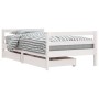 Estructura cama infantil y cajones madera pino blanco 80x160 cm de , Cunas y camas para niños - Ref: Foro24-834445, Precio: 1...