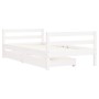 Estructura cama infantil y cajones madera pino blanco 80x160 cm de , Cunas y camas para niños - Ref: Foro24-834445, Precio: 1...