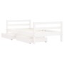 Estructura cama infantil y cajones madera pino blanco 80x160 cm de , Cunas y camas para niños - Ref: Foro24-834445, Precio: 1...