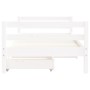 Estructura cama infantil y cajones madera pino blanco 80x160 cm de , Cunas y camas para niños - Ref: Foro24-834445, Precio: 1...