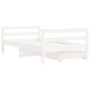Estructura cama infantil y cajones madera pino blanco 80x160 cm de , Cunas y camas para niños - Ref: Foro24-834445, Precio: 1...