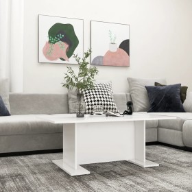 Mesa de centro de madera contrachapada blanco 103,5x60x40 cm de , Mesas de centro - Ref: Foro24-806840, Precio: 43,83 €, Desc...
