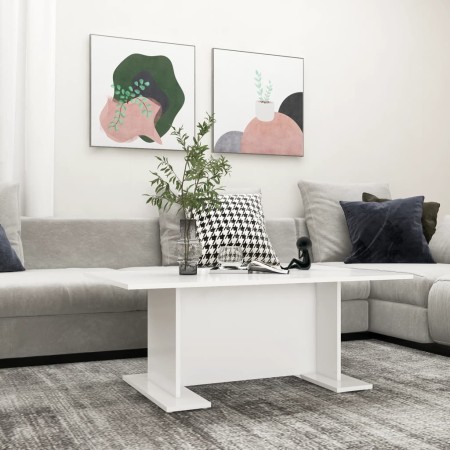 Mesa de centro de madera contrachapada blanco 103,5x60x40 cm de , Mesas de centro - Ref: Foro24-806840, Precio: 43,83 €, Desc...