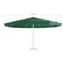 Tela de repuesto para sombrilla verde 500 cm de , Telas para sombrillas y toldos - Ref: Foro24-312539, Precio: 68,58 €, Descu...